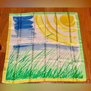 Vintage 1970s 28” x 28” Hand Rolled All Silk VERA NEUMANN Scarf Wrap Kerchief